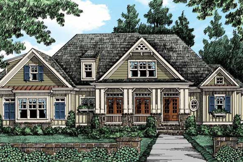 Home Plan - Craftsman Exterior - Front Elevation Plan #927-420