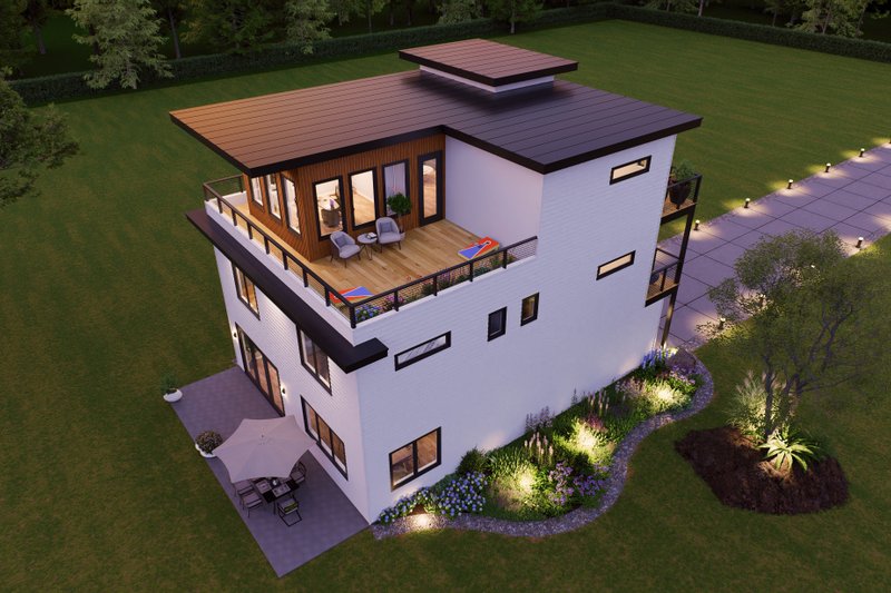 Dream House Plan - Exterior - Rear Elevation 1 for Contemporary House Plan #932-1430 - 4 bed, 4.5 bath
