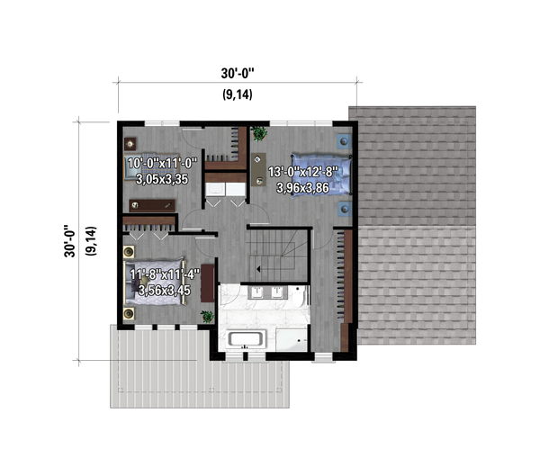 Farmhouse Floor Plan - Upper Floor Plan #25-4960