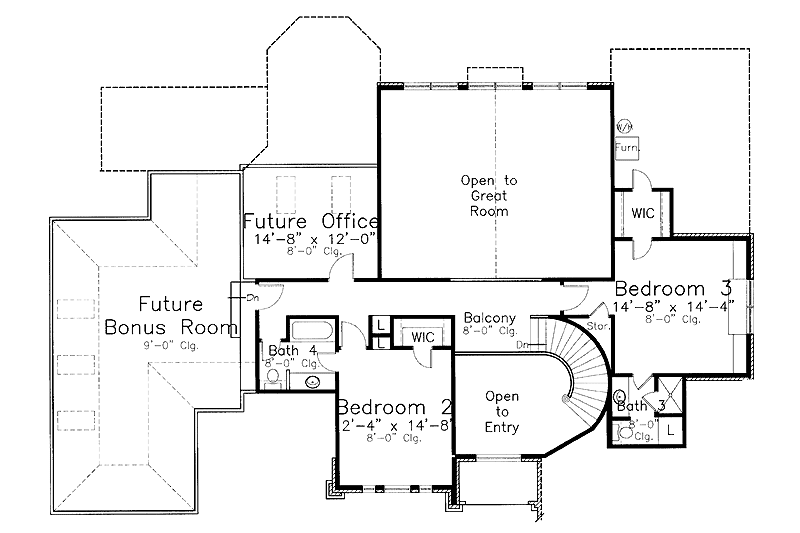 Home Plan - Floor Plan - Upper Floor for Traditional House Plan #52-280 - 3 bed, 3.5 bath