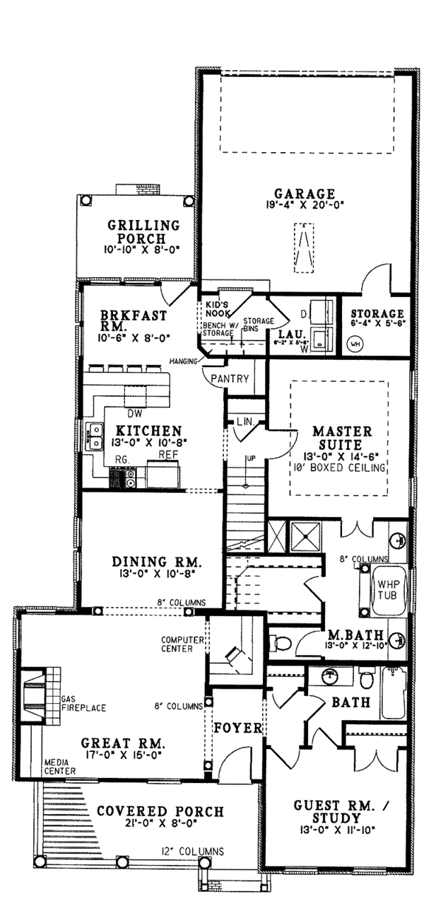 Home Plan - Classical Floor Plan - Main Floor Plan #17-2665