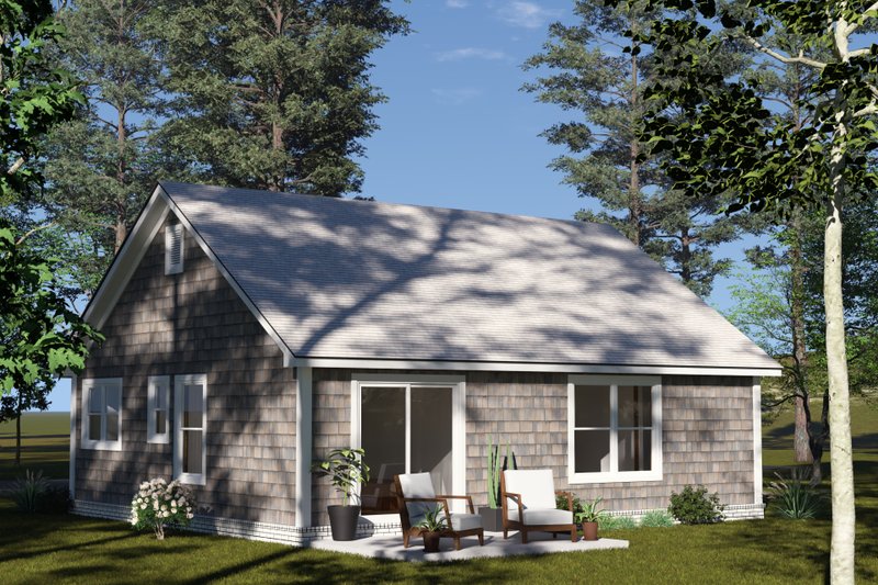 House Design - Exterior - Other Elevation 1 for Cottage House Plan #513-2337 - 2 bed, 2 bath