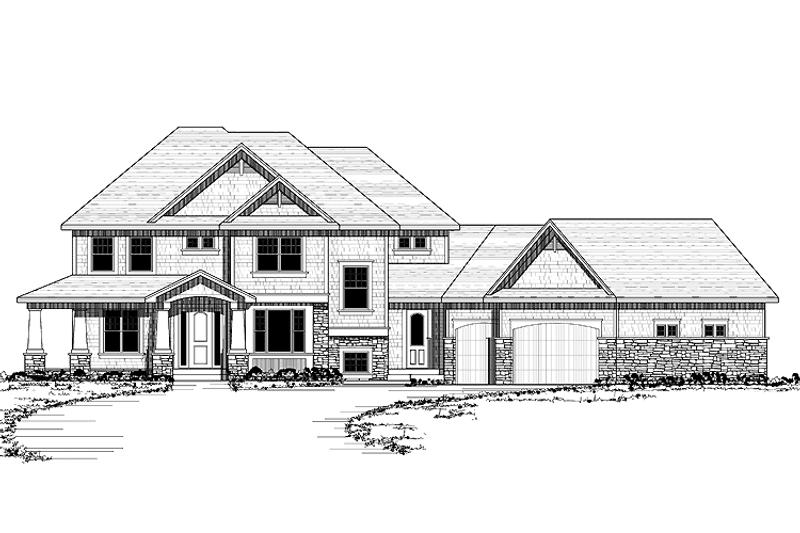 House Design - Exterior - Front Elevation 3 for Classical House Plan #51-657 - 3 bed, 2.5 bath