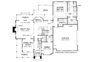 Floor Plan - Main Floor for Country House Plan #929-227 - 4 bed, 2.5 bath
