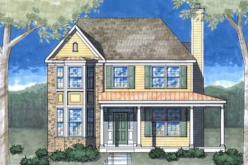 Architectural House Design - Country Exterior - Front Elevation Plan #1029-12