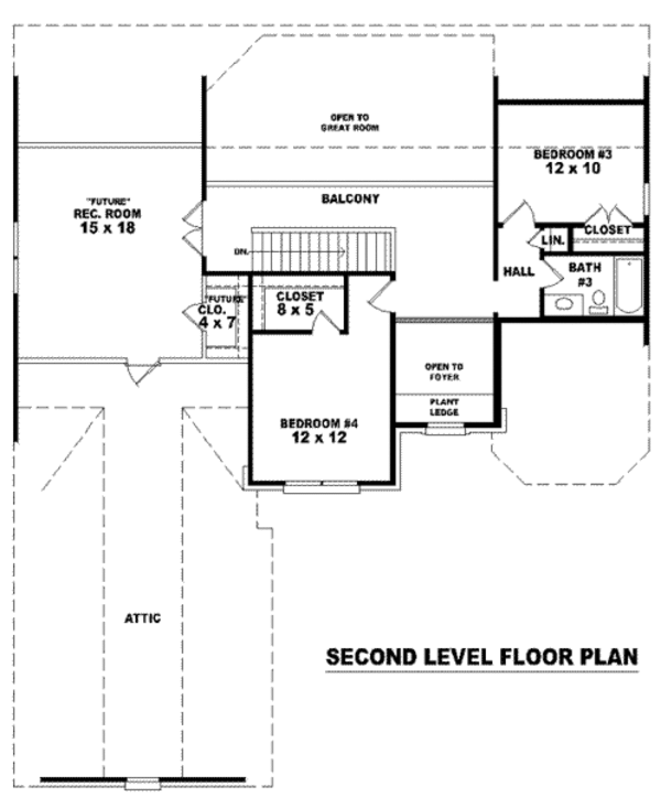 European Floor Plan - Upper Floor Plan #81-1073