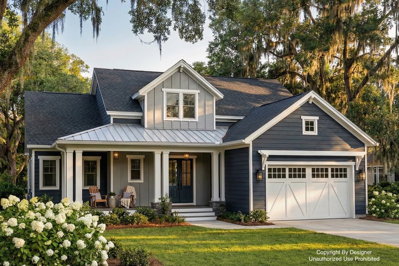 Traditional Style House Plan - 4 Beds 3.5 Baths 2224 Sq/Ft Plan #51-1415 Exterior