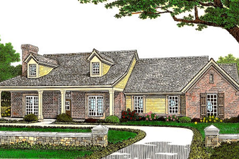 Dream House Plan - Farmhouse Exterior - Front Elevation Plan #310-662