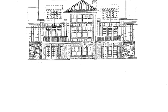 Exterior - Rear Elevation for Country House Plan #429-381 - 3 bed, 3.5 bath