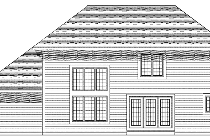 Dream House Plan - Exterior - Rear Elevation for Traditional House Plan #70-1362 - 3 bed, 2.5 bath