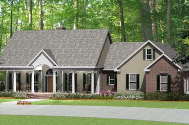 Home Plan - Southern Exterior - Front Elevation Plan #406-9618