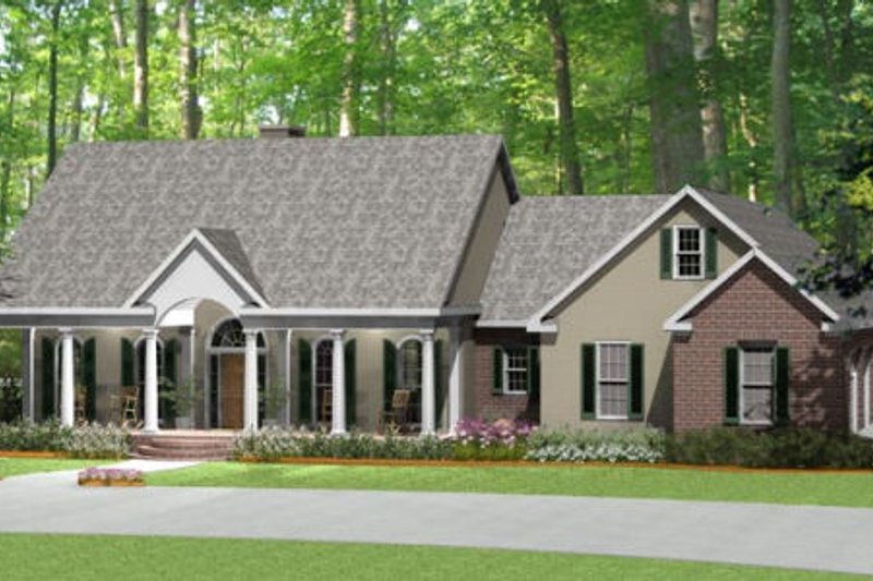 House Design - Southern Exterior - Front Elevation Plan #406-9618