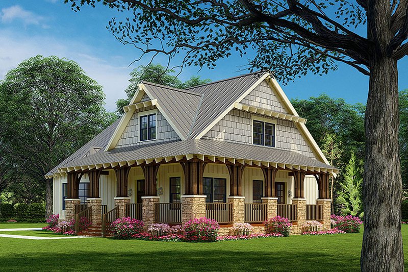 Dream House Plan - Craftsman Exterior - Front Elevation Plan #923-240