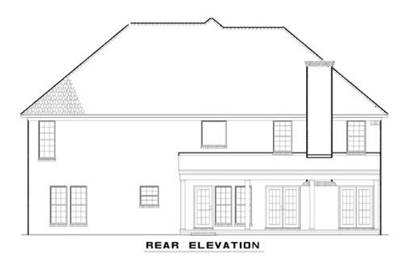 Dream House Plan - Exterior - Rear Elevation for Traditional House Plan #17-3251 - 5 bed, 4 bath