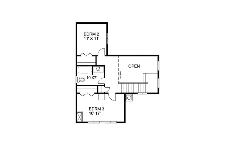Architectural House Design - Floor Plan - Upper Floor for Craftsman House Plan #939-9 - 3 bed, 2.5 bath