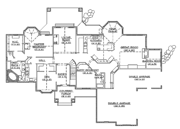 House Plan Design - Country Floor Plan - Main Floor Plan #945-61