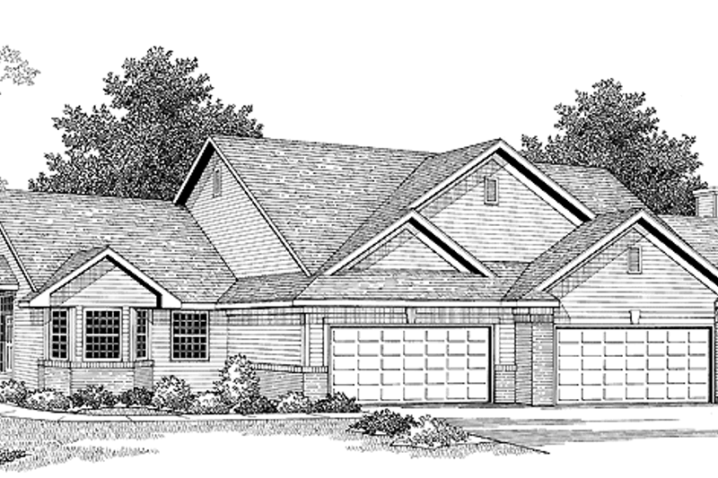Home Plan - Ranch Exterior - Front Elevation Plan #70-1383