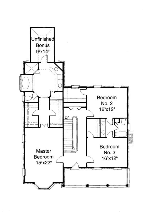 Dream House Plan - Classical Floor Plan - Upper Floor Plan #429-164