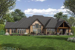 Exterior - Rear Elevation for Craftsman House Plan #48-649 - 4 bed, 3.5 bath