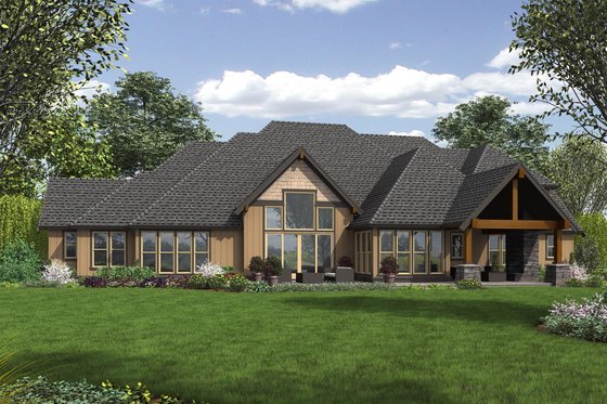 Exterior - Rear Elevation for Craftsman House Plan #48-649 - 4 bed, 3.5 bath
