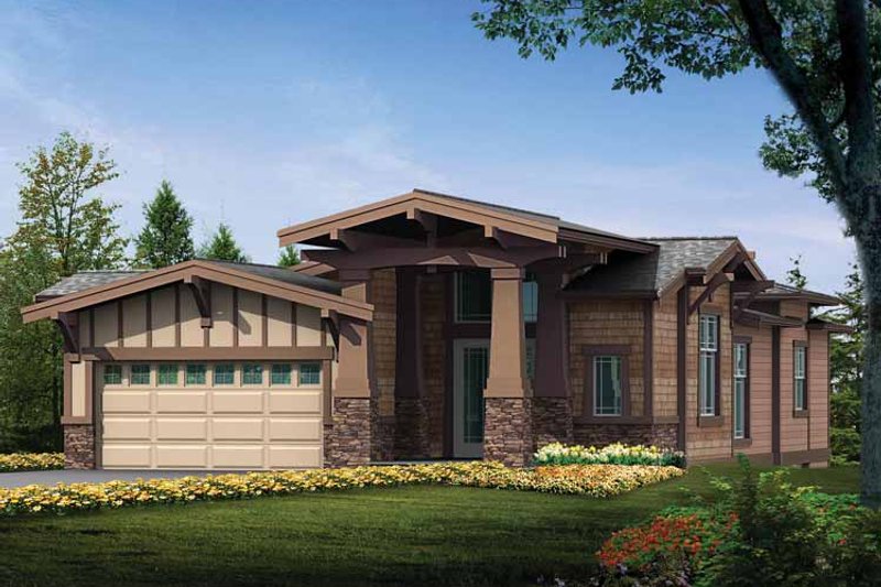 Architectural House Design - Craftsman Exterior - Front Elevation Plan #132-277