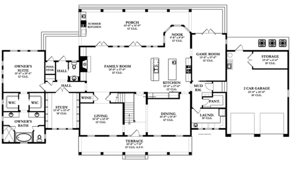 Home Plan - Colonial Floor Plan - Main Floor Plan #1058-9