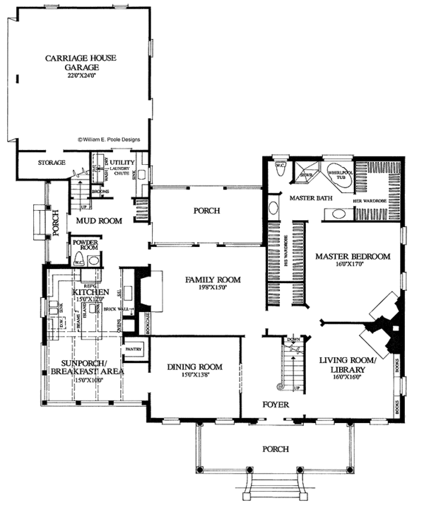 Home Plan - Classical Floor Plan - Main Floor Plan #137-315