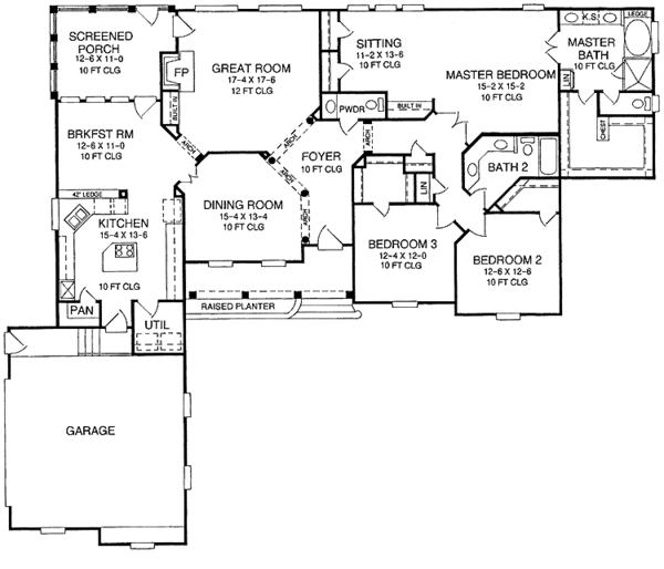 House Plan Design - Country Floor Plan - Main Floor Plan #952-212