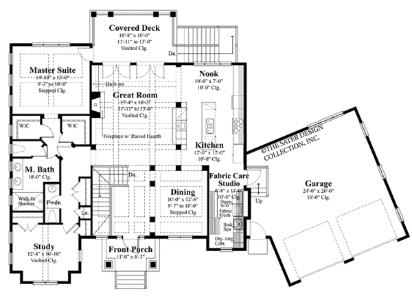 House Plan Design - Craftsman Floor Plan - Main Floor Plan #930-356