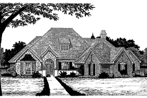 Dream House Plan - Exterior - Front Elevation for Country House Plan #310-1180 - 4 bed, 3.5 bath