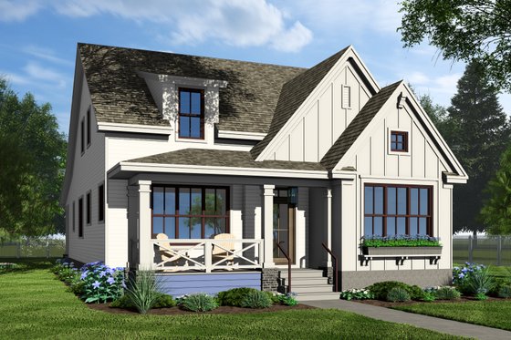 Exterior - Front Elevation 3 for Farmhouse House Plan #51-1260 - 3 bed, 3.5 bath
