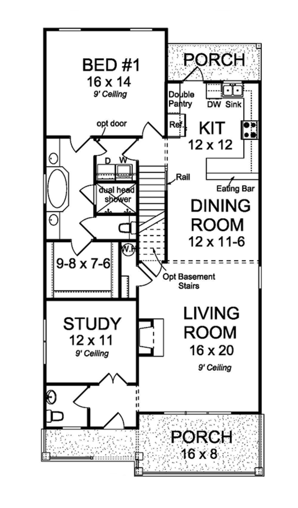 Home Plan - Country Floor Plan - Main Floor Plan #513-2163