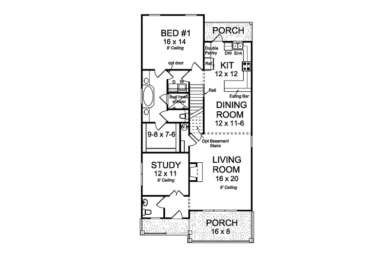 Dream House Plan - Floor Plan - Main Floor for Country House Plan #513-2163 - 4 bed, 3.5 bath