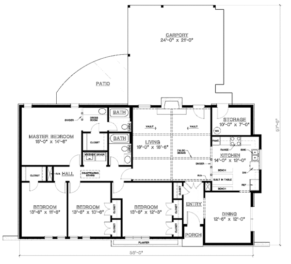 Home Plan - Traditional Floor Plan - Main Floor Plan #45-505