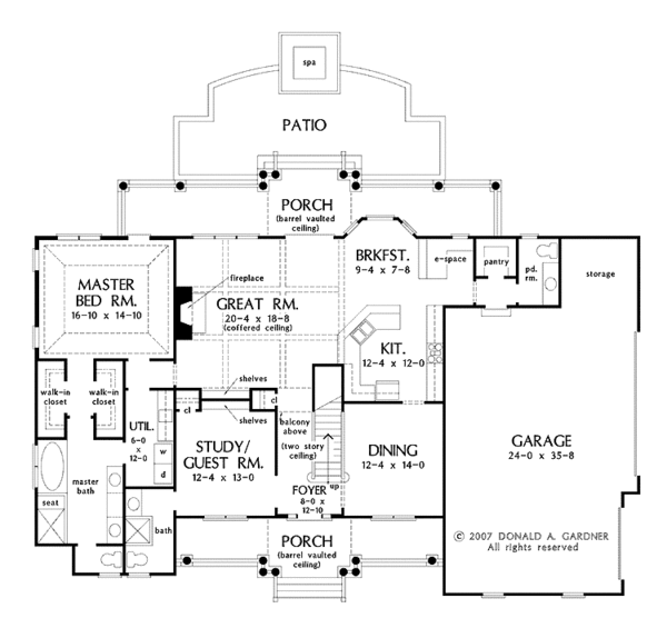 House Design - Country Floor Plan - Main Floor Plan #929-831