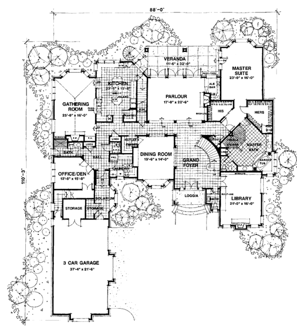 Dream House Plan - Country Floor Plan - Main Floor Plan #1007-44