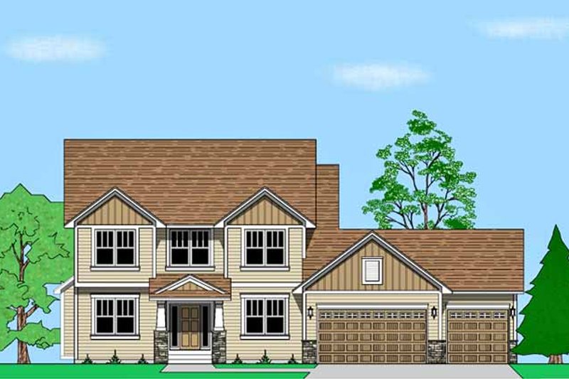 Home Plan - Prairie Exterior - Front Elevation Plan #981-16