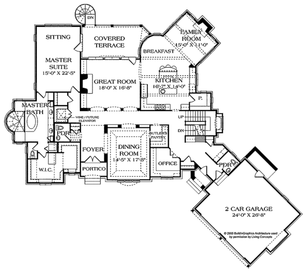Home Plan - Country Floor Plan - Main Floor Plan #453-464