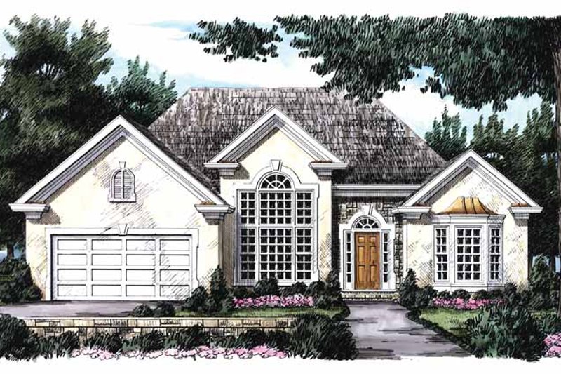 Home Plan - Colonial Exterior - Front Elevation Plan #927-65