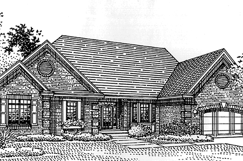 Home Plan - Ranch Exterior - Front Elevation Plan #51-701