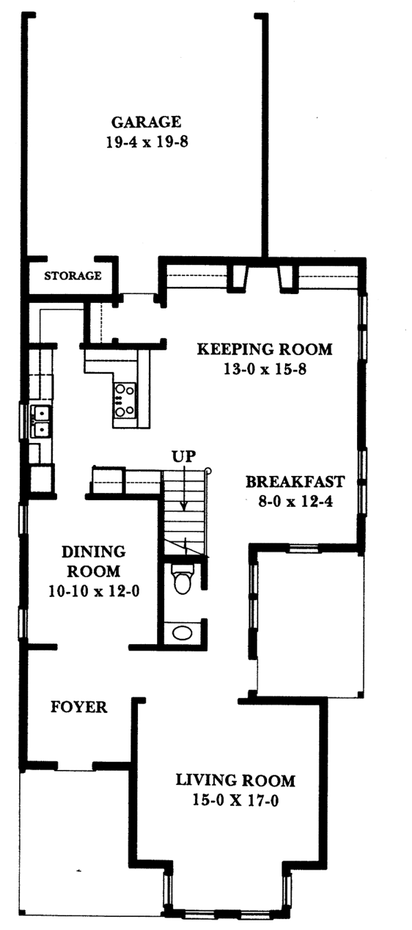 Architectural House Design - Victorian Floor Plan - Main Floor Plan #1047-33