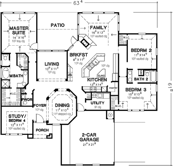 House Design - European Floor Plan - Main Floor Plan #472-372