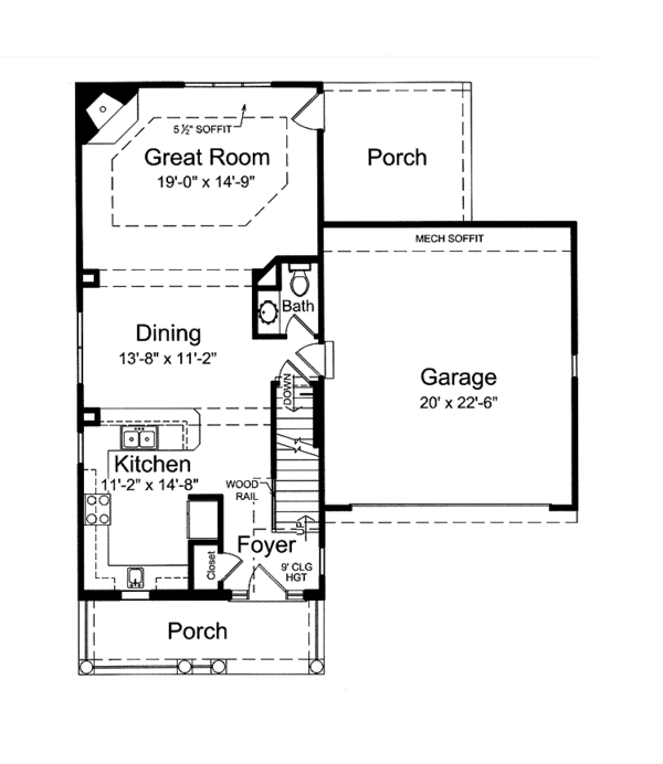 Home Plan - Traditional Floor Plan - Main Floor Plan #46-811