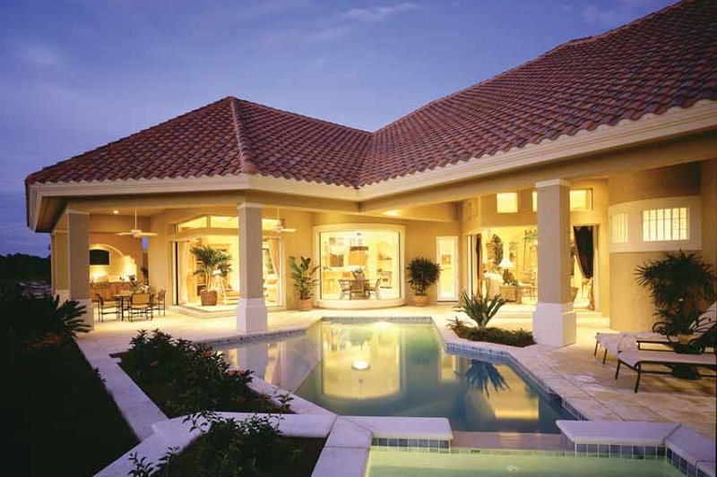 Home Plan - Exterior - Rear Elevation for Mediterranean House Plan #930-104 - 3 bed, 4.5 bath