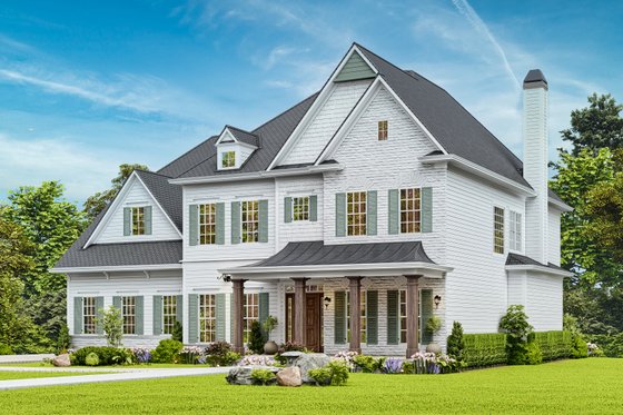 Exterior - Front Elevation 6 for Craftsman House Plan #54-694 - 5 bed, 4 bath