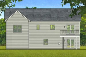 Exterior - Rear Elevation for Contemporary House Plan #1010-203 - 3 bed, 2.5 bath