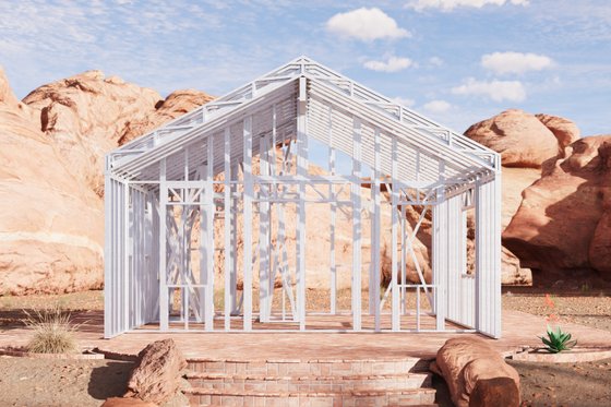 Exterior - Front Elevation 7 for Contemporary House Plan #1106-112, 1 bath