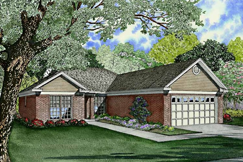 Dream House Plan - Ranch Exterior - Front Elevation Plan #17-3214