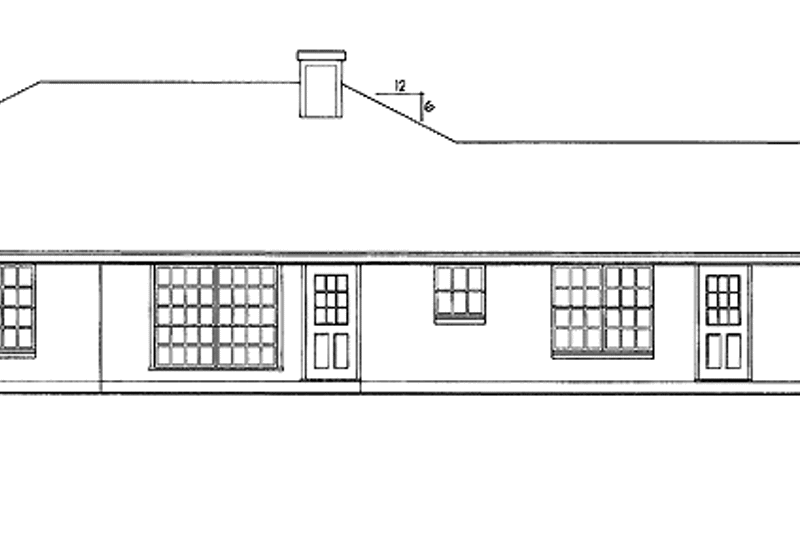 Architectural House Design - Exterior - Rear Elevation for Country House Plan #40-503 - 3 bed, 2 bath