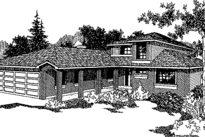 Mediterranean Exterior - Front Elevation Plan #60-705